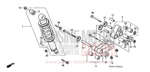 COUSSIN ARRIERE CRF100F4 de 2004